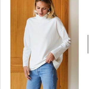 Soft cream/ butter yellow pints turtleneck from Emerson Fry NWT